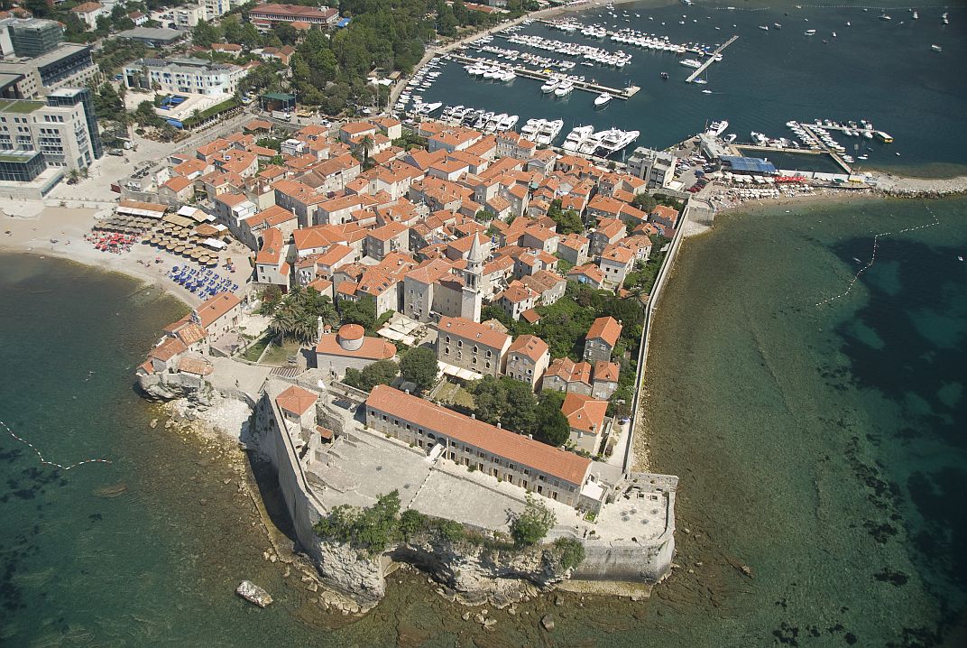 Stari Grad, Budva - aerial (Montenegro Tourist Office)